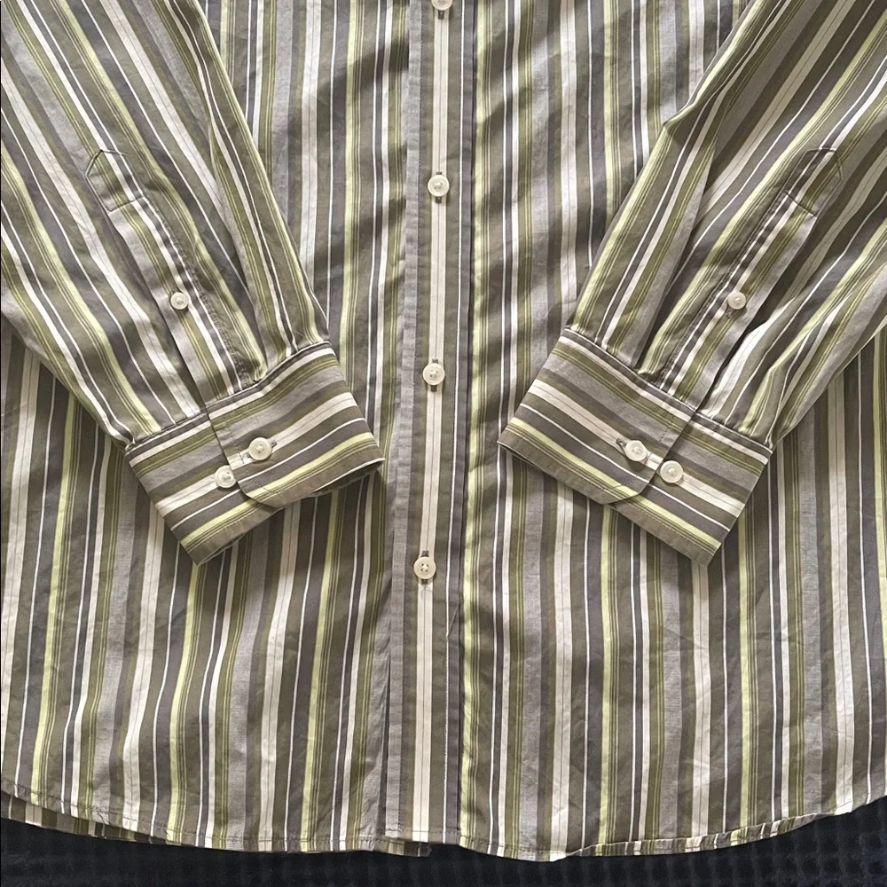 Banana Republic Men’s Cotton Multicolor Striped Dress Shirt Size XXL 18-18 1/2